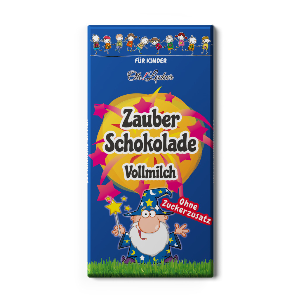 Familienpaket - 4 + 1 für Erwachsene und Kinder - Oh! Lecker Stevia* Schokoladen (Zauberschokolade und 4 Sorten Vollmilch/Edel Bitter)