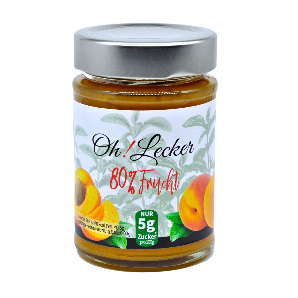 Probierset -  Oh! Lecker 4 Sorten 80% Fruchtauftriche mit Stevia*